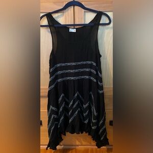 Intimately Free People Black Lace Tiered Tank Dress Size Small Petite